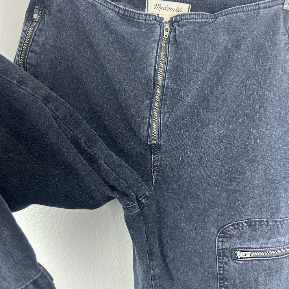 Madewell Low Slung Baggy Cargo Jeans 27 Winsom Wash Y2K Cool Grunge Alt Emo - Picture 6 of 13
